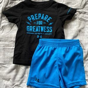 Under Armour shirt and shorts set